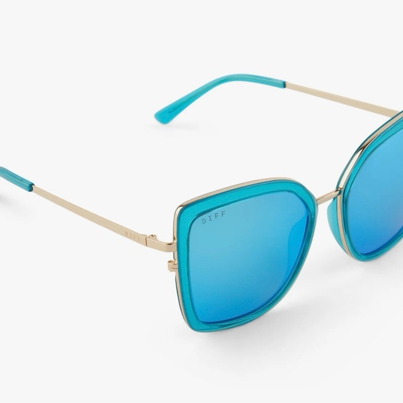 DIFF sunglasses oversized cateye turquoise Clarisse - Picture 11 of 16